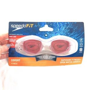 SpeedoFIT Covert swim goggles rose lens NWT 796